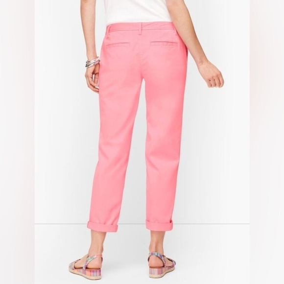 Talbots Women's Girlfriend Chino Pants Size 6 Pink/Coral - Picture 2 of 7